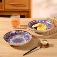 Service de vaisselle en céramique bohème assiettes assiettes à motifs mixtes assiettes à dessert en céramique