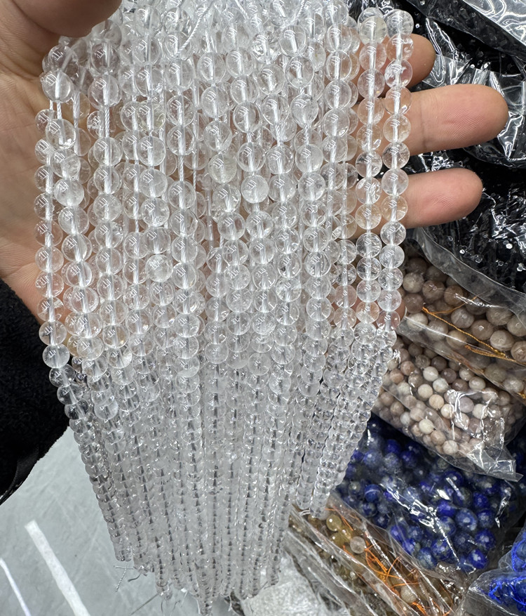 Wholesale 4mm 6mm 8mm 10mm Natural Clear Quartz Beads Natural Crystal Beads Strand for Jewelry Making