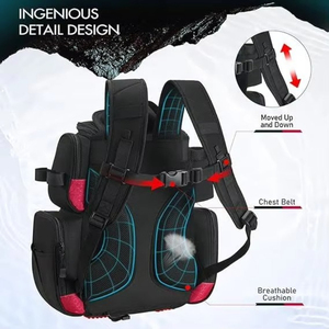 Sac à dos de vélo avec indicateur LED, échantillon gratuit, sac réfléchissant pour le cyclisme, 18L, sécurité nocturne, course à pied - Product Image 4
