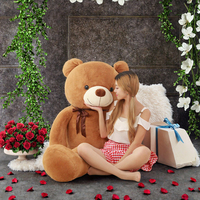 Ours en peluche lesté super doux personnalisé en usine (ODM), cadeau unisexe, 120 cm, rembourré en coton PP, avec étiquette, cadeau de fête
