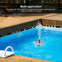 Outdoor-Dekorations set Energie sparendes Solar-Automatik-Schwimmbrunnen-Kit Verschönern Sie den Garten mit poröser Dusch wasserpumpe