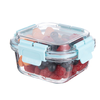 Boîte à lunch hermétique en verre, récipient alimentaire avec couvercles iqoo, livraison gratuite