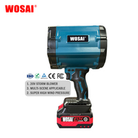 Soplador/Aspirador Inalámbrico Industrial de 20V para Coche y Motocicleta, 330W, 900G de Empuje, 30000 RPM, Motor sin Escobillas, Velocidad Variable, 5 LED