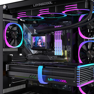 Lovingcool 360Mm Vloeibare <span class=keywords><strong>Cpu</strong></span> Waterkoeler Nieuwe Upgrade Witte Heatsink Temperatuur Display Logo Voor <span class=keywords><strong>Gaming</strong></span> Computers Meerdere Case - Product Image 2