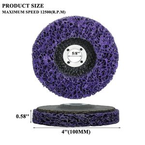 Disques abrasifs en carbure de silicium violet 4''-16'' pour surfaces en bois, métal, plastique, fibre de verre - Product Image 2