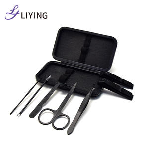 Ensemble de <span class=keywords><strong>manucure</strong></span> <span class=keywords><strong>professionnel</strong></span> de haute qualité en acier inoxydable 7 en 1 avec ciseaux de pédicure, kit de soins pour bébé, emballage en boîte - Product Image 2