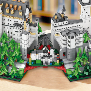 XJD JD097 5421PCS Set de Bloques de Construcción Modelo Castillo de Cisnes de Película, Ladrillos de Plástico Técnico, Juguete Moderno, Regalo Festivo - Product Image 4
