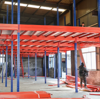 Étagère de mezzanine en acier laminé à froid, robuste, anti-rouille, avec revêtement en poudre époxy, capacité de charge de 500 kg/m² pour centre logistique