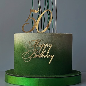 Decoración de pastel acrílica con miel y dulzura, letra escrita a mano de Feliz Cumpleaños para pastel de cumpleaños - Product Image 6