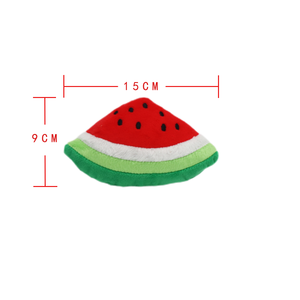 Commercio all'ingrosso <span class=keywords><strong>Pet</strong></span> fornitore di peluche di frutta ripiena fragola anguria giocattoli cigolanti chewing cane giocattoli all'aperto spiaggia Picnic in estate - Product Image 5