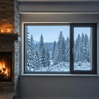 HUACAI Modernes Aluminium-Legierungs-Drehfenster Dreifachverglasung Low-E Gehärtetes Glas Thermische Trennung Wärmeisolierung 3 Jahre Garantie