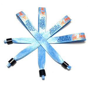 Parti ve tatil malzemeleri toptan Polyester özel bileklik el bantları ucuz Neon olay festivali parti bileklik - Product Image 5