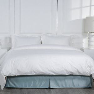 Bán Buôn Linen Bedding Set Luxury <span class=keywords><strong>300TC</strong></span> 4 Cái Tấm Ga Trải Giường Khách Sạn Trắng Bộ Đồ Giường - Product Image 4