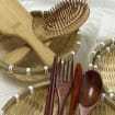 Panier à fruits en bambou, ensemble de paniers tissés à la main, décoration d'intérieur, paniers de rangement, organisateur de cuisine naturel, fournisseur du Vietnam - Product Image 2