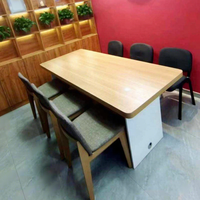Bureau d'accueil d'agence immobilière en cuir, design nordique, usage commercial, personnalisable, double, trois places, bureau d'information