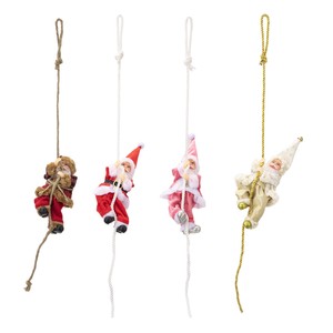 Christmas Tree Decoration <b>Santa</b> Claus <b>Climbing</b> Rope Pendant Polyester Eco-Friendly Festival Decoration for Xmas Ornaments - Product Image 6