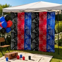 Rideau à franges en PET pour Halloween 1x2m, toile d'araignée noire, rouge, bleue, rideau à franges en feuille métallisée, décoration de fond de fête
