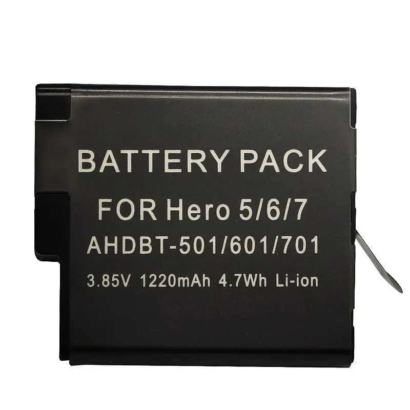 sport camera battery pack AHDBT-501 AHDBT-601 AHDBT-701 go pro camera for Gopro5 hero5 HERO6 HERO7 li-ion batteries AABAT-801