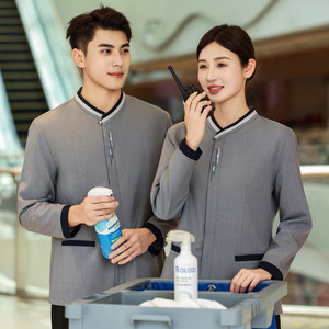 Nouvelle tenue de travail unisexe en polyester/coton à manches longues <span class=keywords><strong>pour</strong></span> le personnel d'entretien, les hôtels, les chambres d'hôtes et les centres commerciaux - Product Image 5