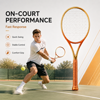 Raquette de tennis professionnelle en fibre de carbone 295g non cordée, taille de tête 100, 27 pouces, motif de cordage 1619 pour joueurs adultes