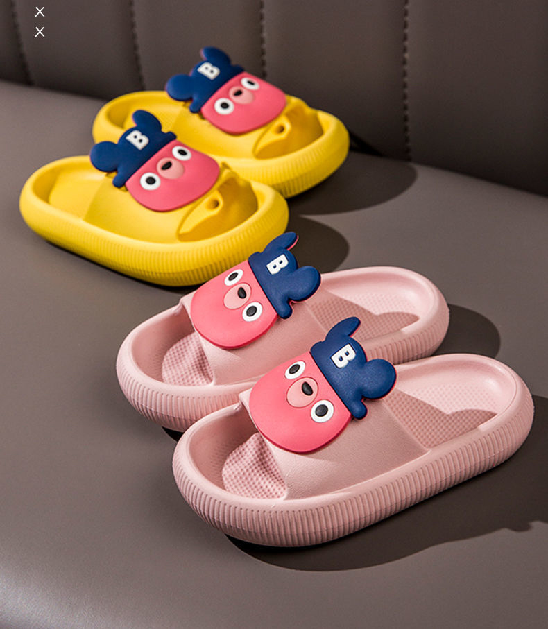 New Children Slides Slippers Non-Slip Soft Soled Kids Rubber Sole Shoes Summer Beach Slides