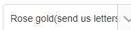 Rose gold(send us letters)