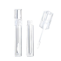 Tube de brillant à lèvres vide transparent de 5 ml, conteneur personnalisable, tubes de brillant à lèvres en gros de 10 ml avec applicateur