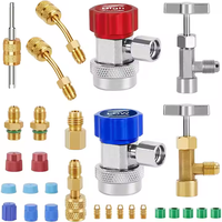 R134A Adaptateurs de conversion de tuyau de jauge AC Coupleur rapide Peut tarauder Adaptateur de réservoir Valve Core Remover Réfrigération Échange de chaleur
