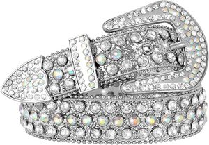 Nouvelle tendance Bling Bling strass <span class=keywords><strong>ceinture</strong></span> hommes femmes Western Cowboy cristal clouté cuir diamant <span class=keywords><strong>ceinture</strong></span> pour jean Cinto De Strass - Product Image 2