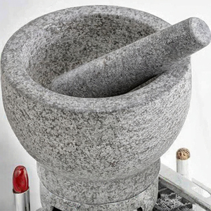 Bol à moudre en granit avec pilon en pierre pour épices, herbes, café, poivre, graines, usage culinaire, vente en gros, prix d'exportation direct usine - Product Image 3