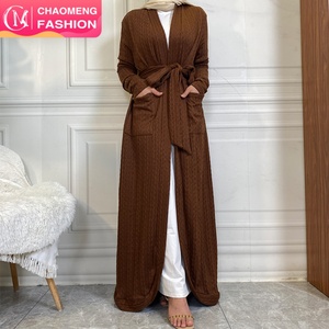 1952 #   Nouveautés d'octobre, manteau d'hiver pour femmes, pull épais, cardigan ouvert avec grandes poches - Product Image 1