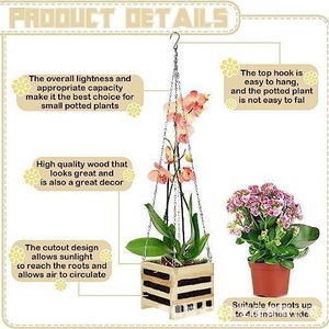 <span class=keywords><strong>Pot</strong></span> de fleurs <span class=keywords><strong>suspendu</strong></span> carré moderne en bois émaillé <span class=keywords><strong>pour</strong></span> orchidées artificielles, personnalisable, <span class=keywords><strong>pour</strong></span> intérieur/extérieur, vente en gros - Product Image 2