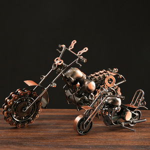 Mystic Arts Wrought Iron Motorcycle Ornament Metal Handmade Decorative Model For Home Or Gift - Product Image 2