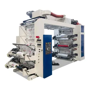 6 colori stack tipo stampante flexo shopping bag macchina da stampa bopp cpp pet ldpe film printing press