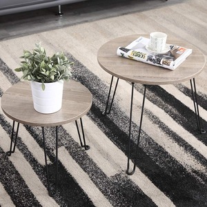 Pieds de table en fer forgé, acier au carbone, design industriel, utilisation extérieure, installation facile, vis blanches - Product Image 1