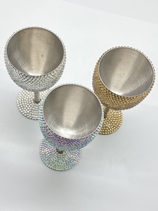 Bouteilles d'eau Bling joyeux noël, tasse mignonne, tasse à vin rouge, verre en acier inoxydable, cristal, cadeau <span class=keywords><strong>de</strong></span> noël en plein air, fête à la maison - Product Image 2