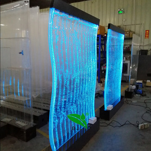 Aquarium led en forme de S, décoration intérieure, mur à bulles d'eau cascade - Product Image 1