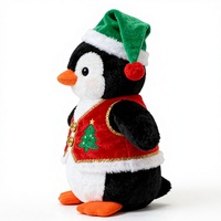 Lustiges Besticktes Weihnachts-Pinguin-Plüschtier 31cm-50cm Polyester PP-Baumwollfüllung Unisex Alle Altersgruppen Neuartiges Feiertagsgeschenk für