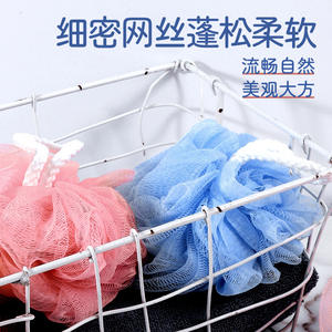 Lmltop Bath Sponge Flower Shape <b>Exfoliating</b> Shower <b>Tool</b> Pink Blue Opp Bag Packaging C047 - Product Image 4