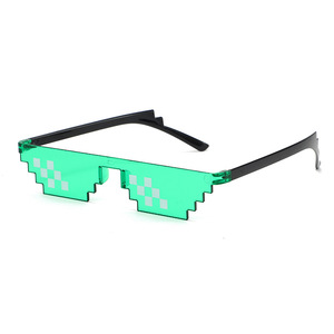 HOOJOKER PX-06, Accesorio Estilo Anime con Mosaico de Píxeles, Barra Protectora Rectangular de Plástico, Gafas Pequeñas para Boda, Impermeables y Duraderas - Product Image 3