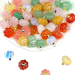 Pendentif en Pierre Naturelle Améthyste Citrouille Unisexe Mignon en Gros avec Placage Fer 11-12mm pour Fabrication de Cadeaux Délicats - Product Image 1