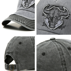 Casquette de baseball vintage à visière plate - Unisexe, tendance, pare-soleil de pêche avec motif lettres et nœuds, 100% coton, <span class=keywords><strong>boucle</strong></span> dorée cuivrée - Product Image 2