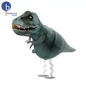 Grande formato all'ingrosso dinosauro che cammina animale stagnola palloncino a piedi Pet Foil palloncino prezzo a buon mercato