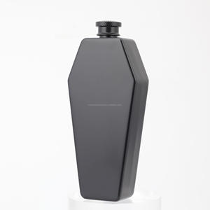 100mlヒップフラスコステンレススチールファニーカスケット3.5オンスフラスクハロウィンギフトフラゴンウイスキーワインボトル男性棺型ヒップフラスコ - Product Image 6