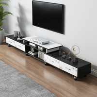 Meuble TV mobile en bois moderne personnalisable en usine avec multiples rangements pour salon, chambre et bureau à domicile