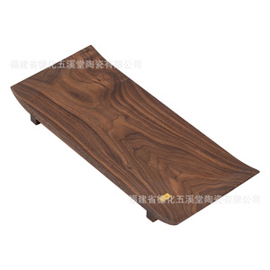 Plateau à thé rectangulaire en bois de noyer, bois massif, résistant à la chaleur, pour le thé Kung Fu, le thé de l'après-midi - Product Image 2