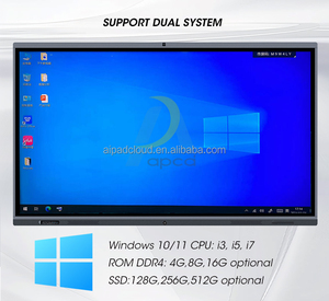 Nhà máy 4k OEM ODM UHD 86 inch tương tác màn hình phẳng rk3588 8GB + 64GB 40 điểm IR cảm ứng hiển thị Ops PC cho lớp học giáo dục - Product Image 4