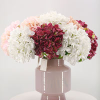 Bouquet de mariée en fleurs d'hortensia artificielles effet naturel, plante de bureau, décoration de mariage, petit arrangement réaliste et vibrant pour cadeau