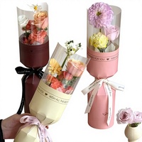 Sacs d'emballage pour fleurs à tige unique en papier spécial couché, multicolores, personnalisables avec votre propre étiquette