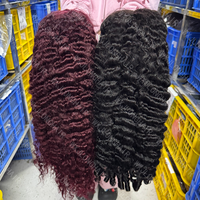 Perruques en cheveux humains bruts densité 250, dentelle HD, cheveux alignés aux cuticules, perruque avec mèches, perruque en cheveux humains bruts bouclés birmans